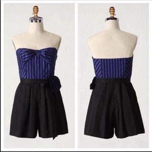 ANTHROPOLOGIE Maeve Chorus Girl Striped Romper 
Size 4
